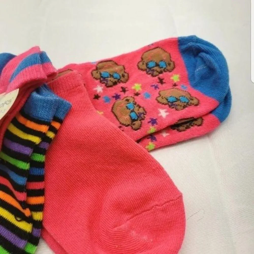 Bobbie Brooks monkey hot pink girl‎ socks lot